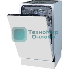 Встраиваемая посудомоечная машина Gorenje GV561D10, узкая, ширина 44.8см, полновстраиваемая, загрузка 11 комплектов