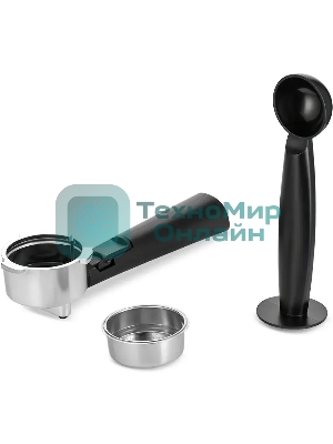 Кофеварка рожковая Kitfort КТ-7293 черный/серебристый, исп. кофе - молотый, 1.5 л, 1050 Вт, 15 Бар.