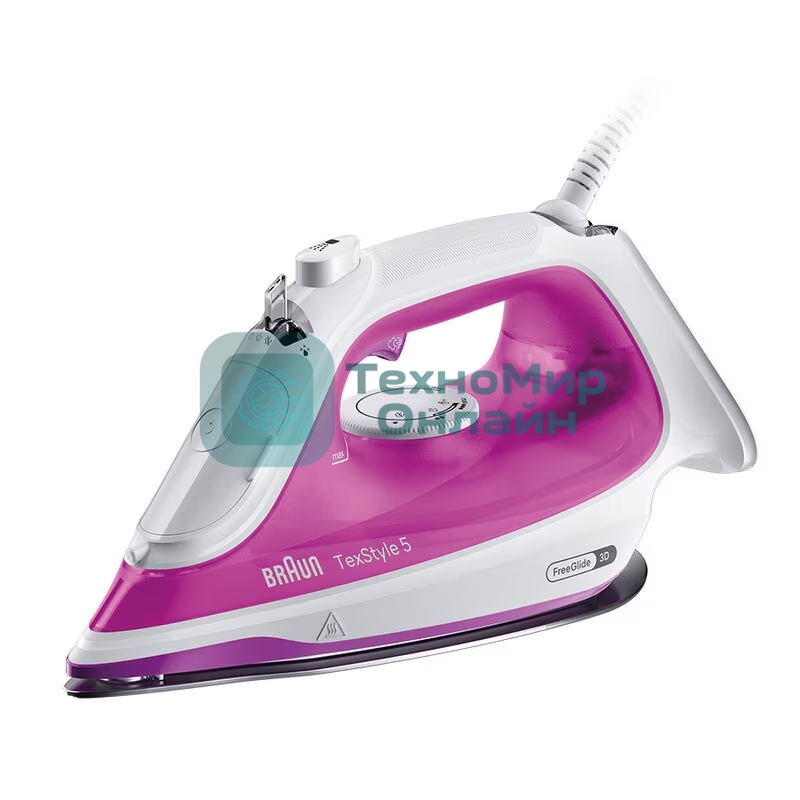 Утюг Braun SI5225PU фиолетовый/белый, 2500 Вт, 50 г/мин, 200 г/мин, 300 мл