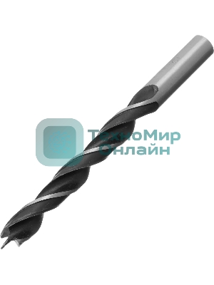 Сверло по дереву Сибртех, 10 мм, цилиндрический хвостовик