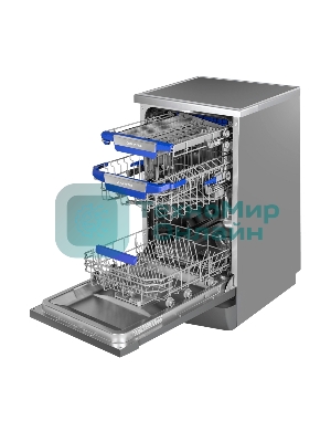 Посудомоечная машина Maunfeld MWF45331S, серебристый, 45 см, 10 компл., 49 дБ, класс A++