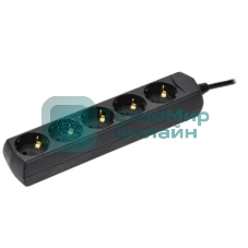 Сетевой фильтр IEK У05 5 м, 5 розеток, черный