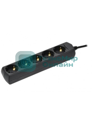 Сетевой фильтр IEK У05 5 м, 5 розеток, черный