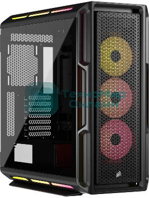Корпус без блока питания Case Corsair iCUE LINK 5000T LX RGB, Midi-Tower, TG, 3x120мм RGB, 4xUSB-A 3.2, 1xUSB 3.2 Type-C, E-ATX, ATX, mATX, mITX Black
