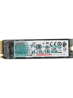 Накопитель SSD XPG SX8200 Pro, 512 Gb, PCIe 3.0 x4, M.2 2280, NVMe, R/W 3350/2350, с радиатором