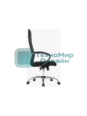 Кресло Chairman CH612 chrome черный, экокожа, 120 кг