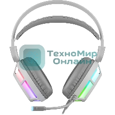 Гарнитура Defender Prism белый, проводная, подсветка