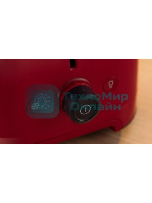 Тостер Bosch TAT3M124 красный, 950 Вт, 2 слота