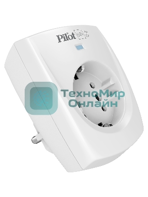 Сетевой фильтр ZIS PILOT BIT S, 1 розетка, 16А/3,5кВт, св.серый