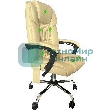 Кресло Cactus CS-CHR-OC04M-WT слоновая кость, экокожа, подголовник