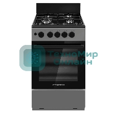 Плита газовая Maunfeld MGC50GEGR08 серый, конфорок 4 шт, духовка 59 л, 50 см x 88 см x 65 см