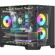 Компьютерный корпус AeroCool/Formula Crystal Z6M Floe черный без БП mATX 4x120мм 2xUSB3.0 audio bott PSU