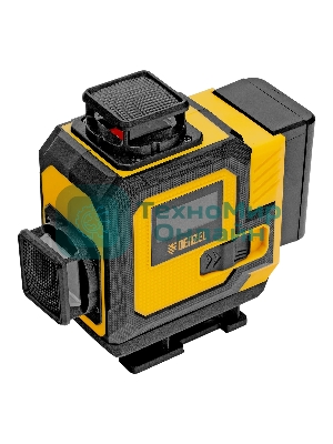 Лазерный уровень мультипризменный Denzel DLV 360-4T, 30 м, зеленый луч, Li-Ion 2,4 Aч, штатив