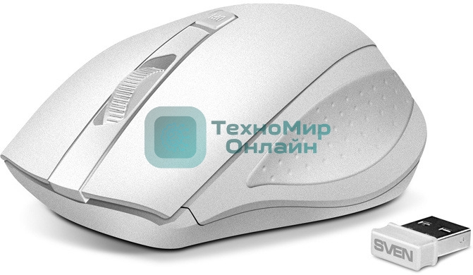 Мышь беспроводная SVEN RX-325 белый, 1000 dpi, радиоканал, USB, кнопки - 4