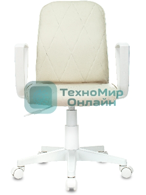 Кресло Бюрократ CH-W327 слоновая кость, экокожа, 120 кг, механизм качания