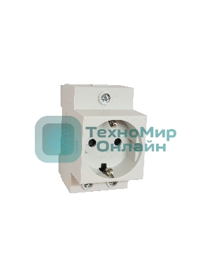Розетка CHINT AC 30-111 с заземл. контактом на DIN-рейку