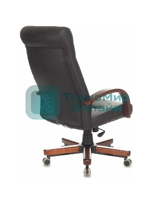 Кресло Бюрократ T-9928WALNUT/ECO черный, экокожа