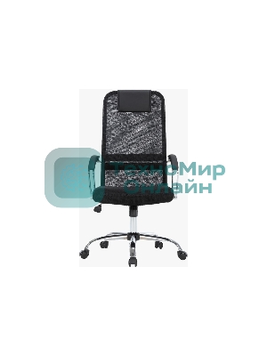 Кресло Chairman CH612 chrome черный, экокожа, 120 кг