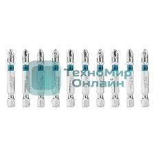 Бита Gross PZ2х50мм, сталь S2, шестигр., 10 шт.