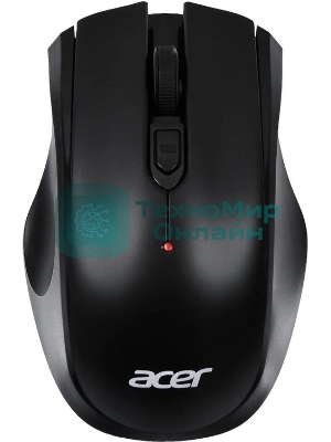 Мышь беспроводная Acer OMR030 черный, 1600 dpi, радиоканал, USB, кнопки - 4