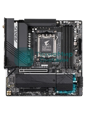 Материнская плата Gigabyte B650M AORUS ELITE AX, AM5, AMD B650, 4xDDR5, 4xSATA, 2xM.2, 1xPCI-E 5.0 x4, 1xPCI-E 4.0 x16, 1xHDMI, 1xDP, 1x 2.5Gb LAN, 4xUSB-A 2.0, 5xUSB-A 3.2 Gen 1, 2xUSB-A 3.2 Gen 2, 1xUSB-C 3.2 Gen 2, 2x3.5 мм, 7.1, Micro-ATX