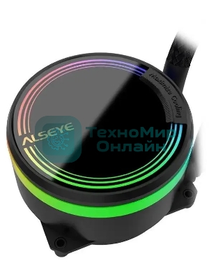 Система жидкостного охлаждения Alseye M360B черный, 120 мм, алюминий/медь, 1800 об/мин, 42.3 дБ, 4 pin