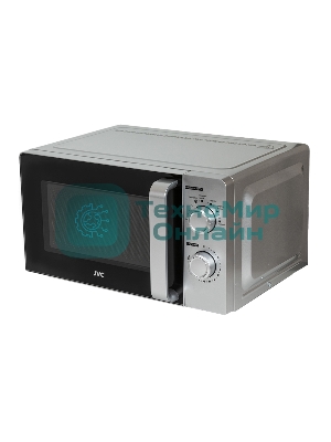 Микроволновая печь JVC JK-MW140M серебристый, 20 л, 700 Вт, переключатели - поворотный механизм
