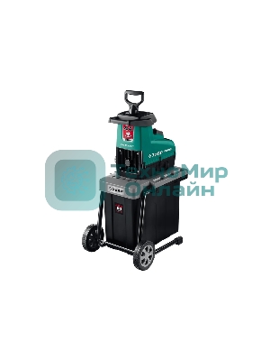 Измельчитель Зубр ЗИЭ-44-2800 садовый электрический бесшумный р/с 44мм контейнер 60л 2800Вт