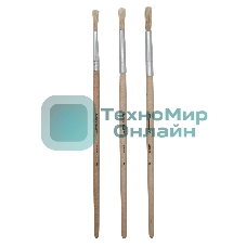 Набор кистей Silwerhof Веселые друзья (набор 3шт) щетина круглая №2,4,6, деревянная ручка