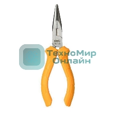 Удлиненные плоскогубцы Deli DL2106C 160 мм, пластиковая рукоять
