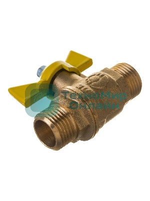 Кран шаровой для газа VALFEX 11Б27фтМ 1/2' НН ручка бабочка