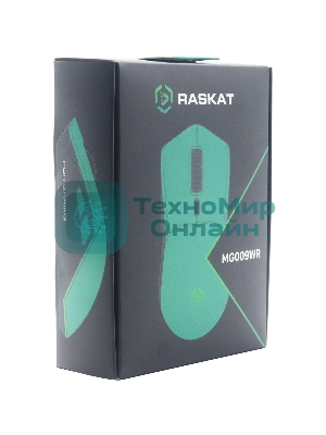 Мышь беспроводная/проводная Raskat MG009WR зеленый, 5000 dpi, радиоканал, USB, кнопки - 7