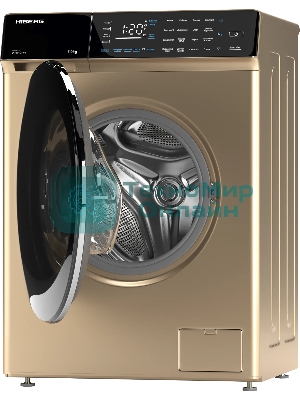 Стиральная машина Hiberg i-DDQ9-712 G класс: A+++ загр.фронтальная макс.:7кг золотистый инвертор