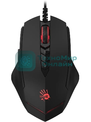 Мышь проводная A4Tech Bloody V8 черный, 3200 dpi, USB, кнопки - 8
