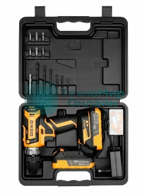 Дрель-шуруповерт Deko DKCD20V, 20 В, 3 Ач, 42 Нм, щеточный