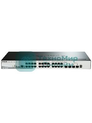 Коммутатор D-Link DGS-1510-28P/A1A, 24×1 Гбит/с + 2×1 Гбит/с SFP + 2×10 Гбит/с SFP+, управляемый