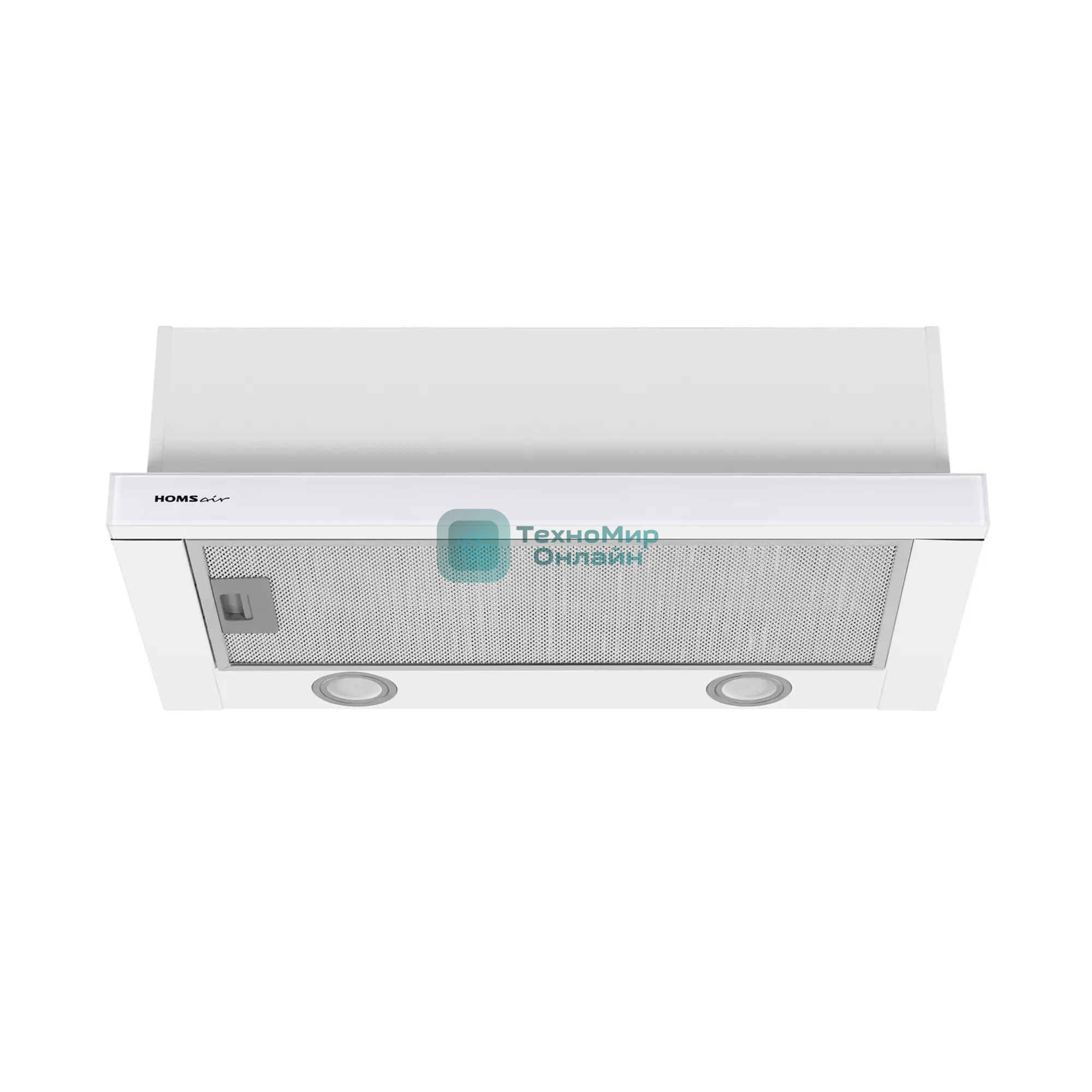 Вытяжка телескопическая HOMSair Flat 60 белый/стекло, 60 см, 520 куб. м/ч, 47 дБ