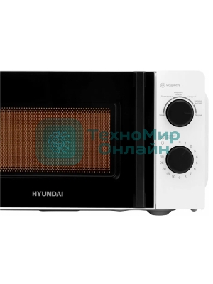 Микроволновая печь Hyundai HYM-M2047 белый, 20 л, 700 Вт, переключатели - поворотный механизм