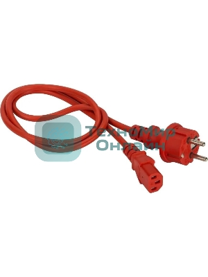 Шнур питания Lanmaster LAN-PP13/SH-10-RD C13-Schuko проводник.:3x0.75мм2 10м 220В 10А красный