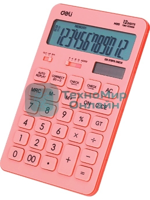 Калькулятор настольный Deli Touch EM01541 красный 12-разр.