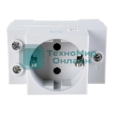 Розетка CHINT AC 30-111 с заземл. контактом на DIN-рейку