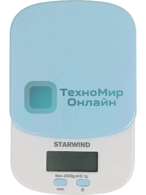 Весы кухонные Starwind SSK2156 макс. вес: 2 кг, голубой