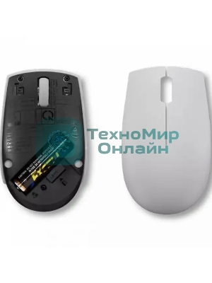 Мышь беспроводная Lenovo 300 серый, 1000 dpi, радиоканал, USB, кнопки - 3