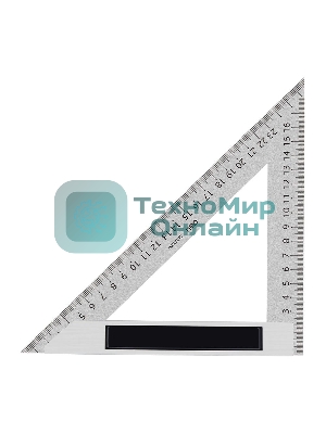 Треугольная линейка стальная Deli DL303200 200мм нержавеющая сталь + алюминиевое основание