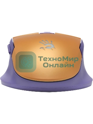 Мышь проводная A4Tech Bloody L65 Max желтый/фиолетовый, 12000 dpi, USB, кнопки - 7