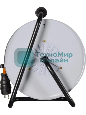 Удлинитель силовой Ресанта СУ-3х1,5-50/3 (61/118/8) 2x1.0кв.мм 4розет. 40м ПВС катушка серый