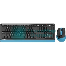 Комплект клавиатура+мышь A4Tech FStyler FG1035 беспроводной, USB, 2000 DPI, чёрный/синий