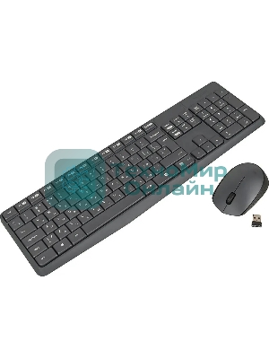 Комплект клавиатура+мышь Logitech MK235 беспроводной, USB, 1000 DPI, серый