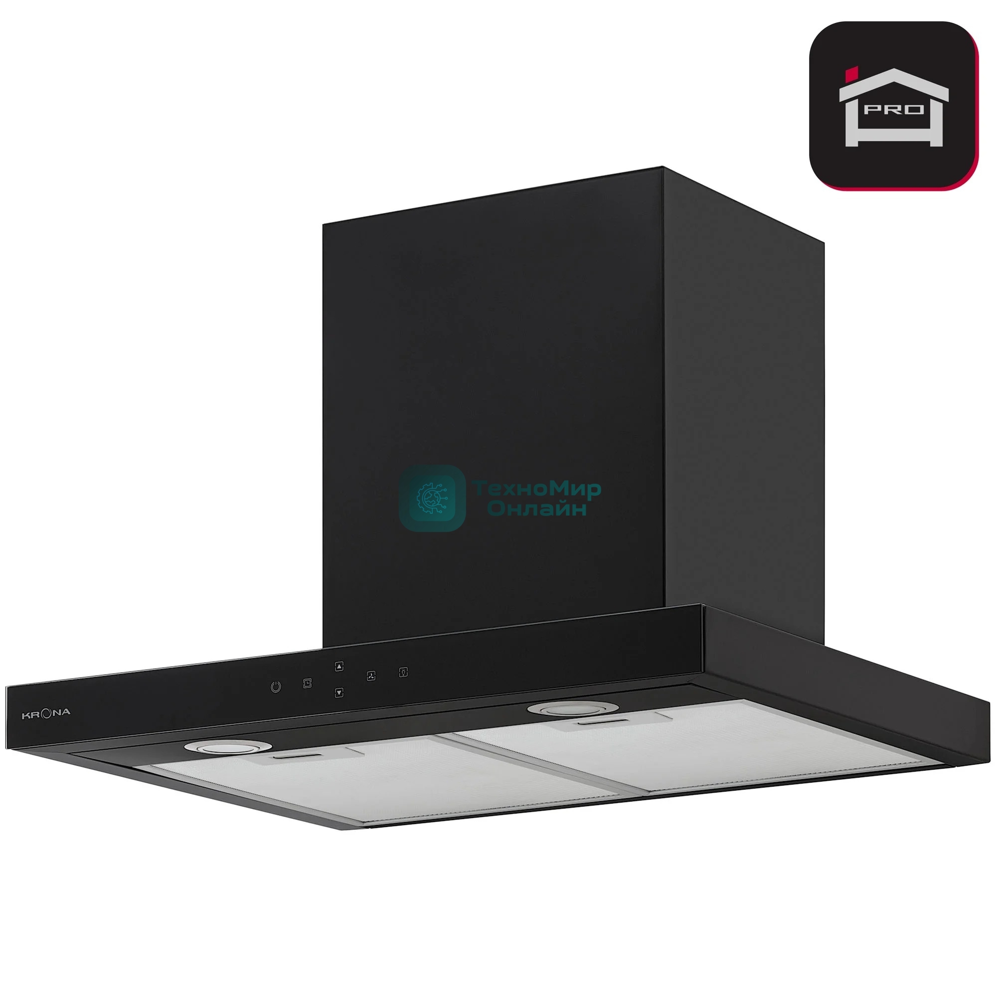 Вытяжка кухонная Krona ONYX 600 GLASS BLACK S