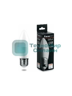 Лампа светодиодная Feron PRO LB-1307 свеча E27 7.5W 2700K